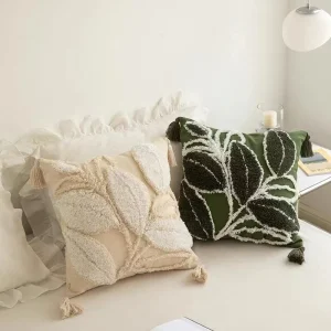 Luxury High-End Tufted Square Pillow Case Ins Light for Home Use Popular Cushion for Living Room Sofa Bed Internet Household
