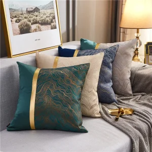 Hot Selling Thickened Light Luxury Hot Gold Jacquard Cushion Pillow Home Decor Luxury
