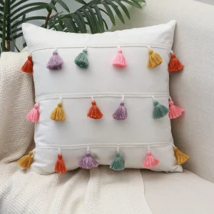 Nordic Simple Lace Pillow Fashionable Embroidered Cushion Cover for Home Hotel Sofa Living Room Bedroom Car